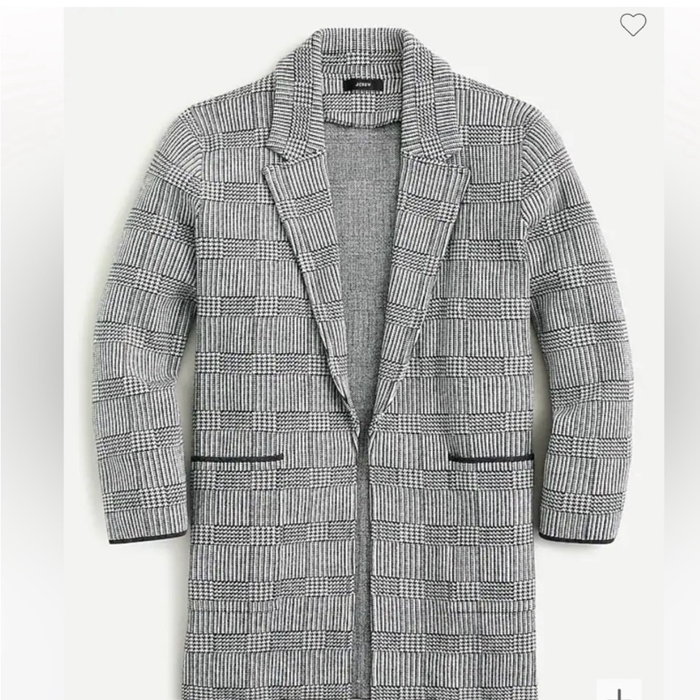 Gray Plaid Blazer j crew Sophie sweater blazer - Picture 3 of 3